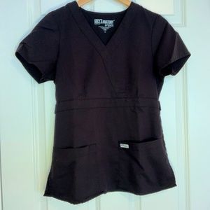 Grey’s Anatomy by Barco, Vneck Scrub Top, Short Sleeves, Front Pockets, Size S